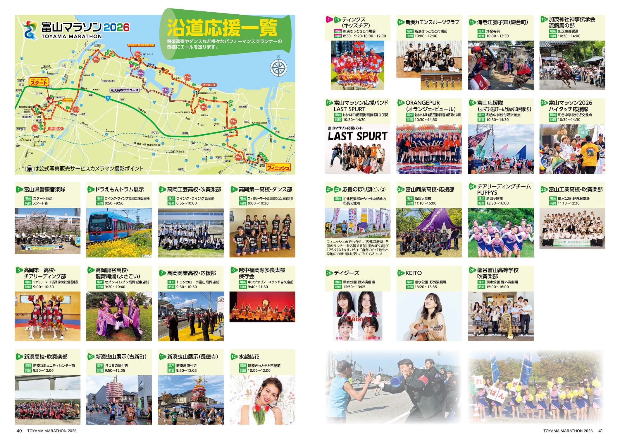 富山マラソン2026沿道応援一覧
